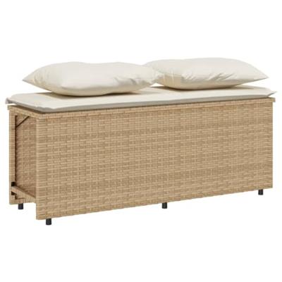 3-delige Tuinset met kussens poly rattan beige 3-delige Tuinset met kussens poly rattan beige