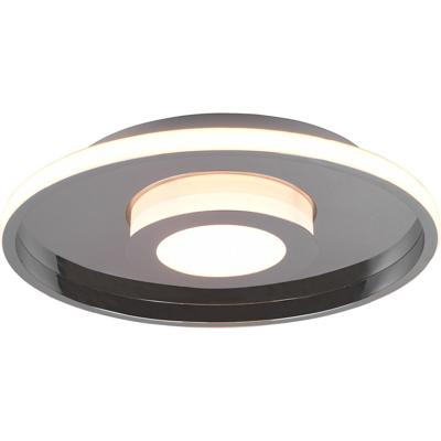 LED Plafondlamp - Badkamer - Rond 35W - IP44 Spatwaterdicht - Dimbaar Warm Wit - Mat Chroom Aluminium