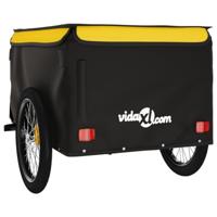 Fietstrailer 45 kg ijzer zwart en geel - thumbnail