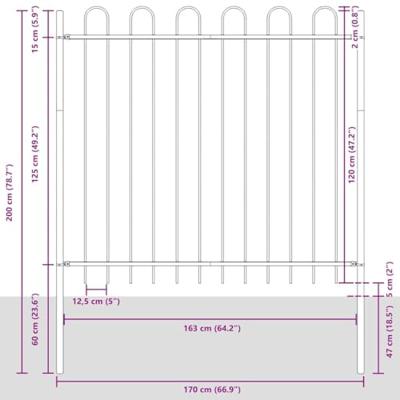 Tuinhek Wit 1,7 x 1,5 m Poedercoating staal