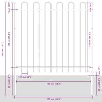 Tuinhek Grijs 1,7 x 1,5 m Poedercoating staal - thumbnail