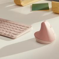Logitech Lift Vertical Ergonomic Mouse Ergonomische muis Bluetooth, Radiografisch Optisch Roze 6 Toetsen 4000 dpi Ergonomisch - thumbnail