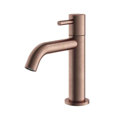 Hotbath Archie Fonteinkraan - Opbouw - Uitvoering BCP - Geborsteld Koper PVD - Messing - 97 mm - Waterbesparend