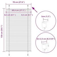 Pliss rolgordijn 70x150 cm stofbreedte 69,4 cm polyester zwart - thumbnail