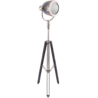 Vloerlamp Strada Industrieel 95 cm Lood Met Ruw Nickel - thumbnail