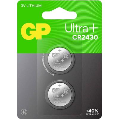 GP Knoopcel CR2430 3 V 2 stuk(s) 300 mAh Li-MnO2 GP Ultra Plus Batterie Lithium Knopfzelle CR2430 2 Stück