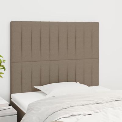 Hoofdborden 2 st 80x5x78/88 cm stof taupe Hoofdborden 2 st 80x5x78/88 cm stof taupe