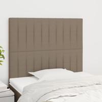 Hoofdborden 2 st 80x5x78/88 cm stof taupe - thumbnail