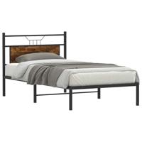 Bedframe zonder matras spaanplaat gerookt eikenkleurig - thumbnail