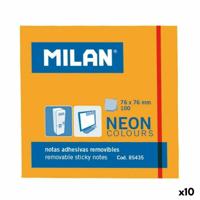 Zelfklevende briefjes Milan Oranje 76 x 76 mm (10 Stuks) - thumbnail