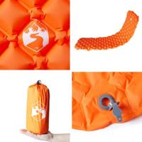 Kampeermatras opblaasbaar 190x58x6 cm oranje - thumbnail