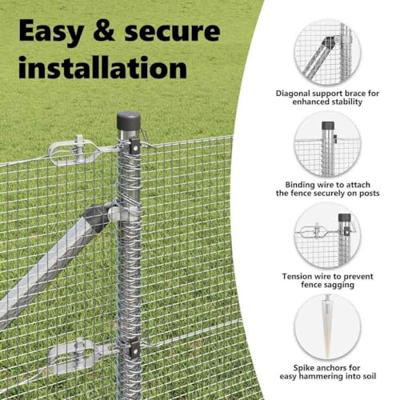 VidaXL Afrasteringspaal zilver 10 x 0,6 m (12 x 12 mm gaas) staal