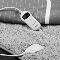 Elektrische Verwarmingsdeken Grijs 180x130cm met Timer - thumbnail