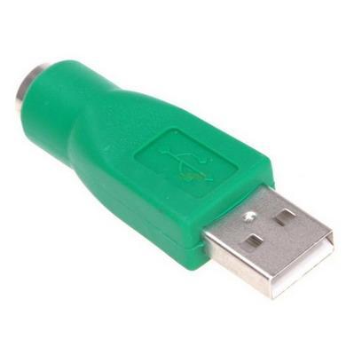 USB A Plug naar mini DIN6 vrouwelijke Adapter (PS/2 naar USB)(groen)