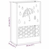 VidaXL Paraplu standaard roze 28 x 12 x 41 cm staal - thumbnail