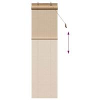 VidaXL Rolgordijn met gordijnen bruin 60 x 220 cm bamboe - thumbnail