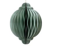 Kersthanger papier uivorm groen H15cm - thumbnail