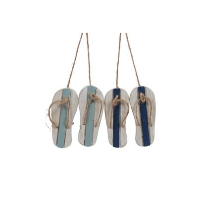 Hanger Sandalen naturel/wit 10cm