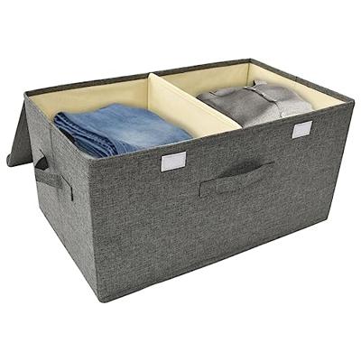 VidaXL Opbergboxen 2 st 50x30x25 cm stof antracietkleurig