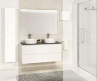 Onderkast Wiesbaden Bologna 120 cm Incl Stenen Blad Mat Wit - thumbnail