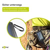 Goobay Goobay 49216 Solar Powerbank 8000 mAh, 2x USB-A Anschlüsse, LED-Anzeige, Schwarz 49216 Lader op zonne-energie Laadstroom zonnecel 200 mA 8000 mAh - thumbnail
