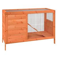 VidaXL Konijnenhok 103x44x69,5 cm massief grenenhout bruin - thumbnail
