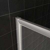 Xellanz Eco hoekinstap cabine met 2 schuifdeuren 900x900x1900x5 mm nano helder glas/chroom - thumbnail