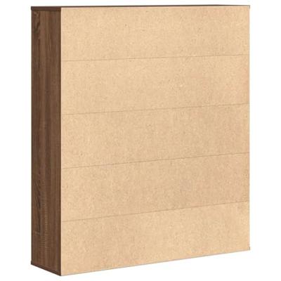 Boekenkast 89x24x101,5 cm bewerkt hout bruin eikenkleurig