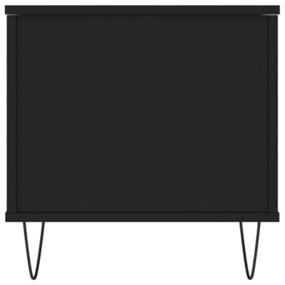 Salontafel 90x44,5x45 cm bewerkt hout zwart - thumbnail