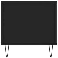 Salontafel 90x44,5x45 cm bewerkt hout zwart - thumbnail