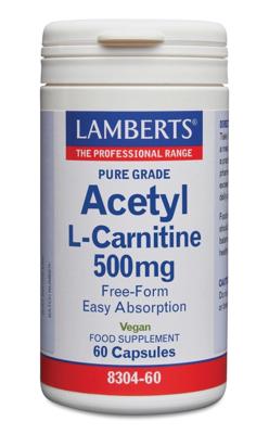 Lamberts Acetyl-L-Carnitine 500mg 60 Capsules