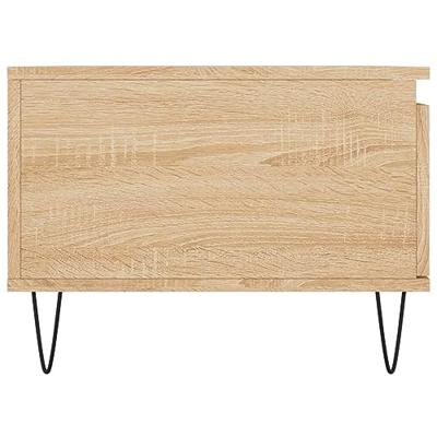 Salontafel 90x50x36,5 cm bewerkt hout sonoma eikenkleurig