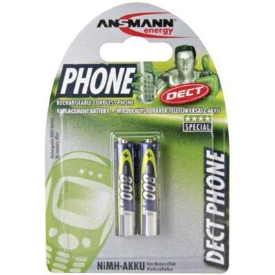 Ansmann DECT maxE HR03 Oplaadbare AAA batterij (potlood) NiMH 800 mAh 1.2 V 2 stuk(s) Ansmann DECT maxE HR03 Oplaadbare AAA batterij (potlood) NiMH 800 mAh 1.2 V 2 stuk(s)