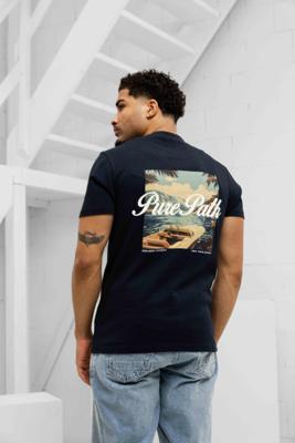 Pure Path Riva View T-Shirt Heren Donkerblauw - Maat XL - Kleur: Donkerblauw | Soccerfanshop
