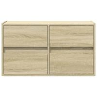 Tv-wandmeubel met LED-verlichting 80x31x45 cm sonoma eikenkleur - thumbnail