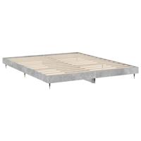 Bedframe bewerkt hout betongrijs 200x200 cm - thumbnail