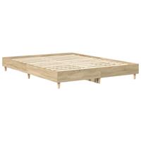 Bedframe zonder matras 150x200cm spaanplaat sonoma eikenkleurig - thumbnail