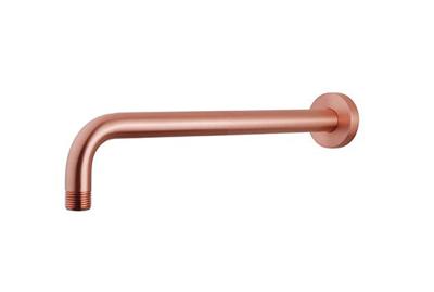 Luxe Douche-Arm Wiesbaden Rond Muurbevestiging 35 cm Geborsteld Koper OP = OP