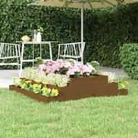 VidaXL Plantenbak 110x110x27 cm massief grenenhout honingbruin - thumbnail