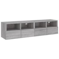 Tv-wandmeubels 2 st 60x30x30 cm bewerkt hout grijs sonoma eiken - thumbnail