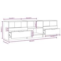 Tv-meubel 150x33,5x45 cm bewerkt hout wit - thumbnail