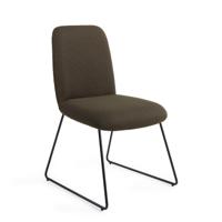 Jesper Home Eetkamerstoel 'Taiwa' Slide Black, kleur Jungle Jewel - thumbnail