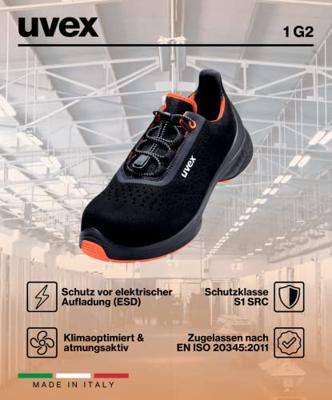 uvex 6846 6846847 Lage veiligheidsschoenen S1 Schoenmaat (EU): 47 Zwart 1 paar