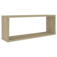 Wandschappen kubus 4 st 60x15x23 cm bewerkt hout sonoma eiken - thumbnail