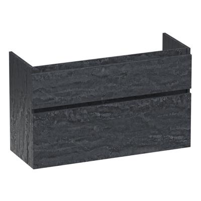 Brauer Delight - Onderkast Ondiep - 100 cm - met 2 Softclose Lades Greeploos en 1 Sifon Uitsparing - Damascus