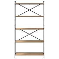 Boekenkast artisanaal eikenkleurig 80 x 30 x 153 cm - thumbnail