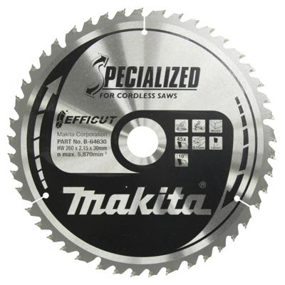 Makita Afkortzaagblad voor Hout | Efficut | Ø 260mm Asgat 30mm 45T - B-64630 - thumbnail