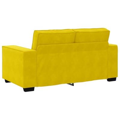 2-delige Loungeset met kussens fluweel geel - thumbnail