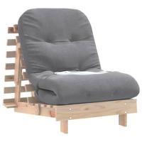 Futon slaapbank met matras 70x206x11 cm massief grenenhout - thumbnail