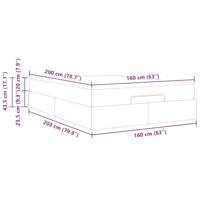 Bedframe met matras met matras Grijs 160 x 200 cm Kunstleer - thumbnail